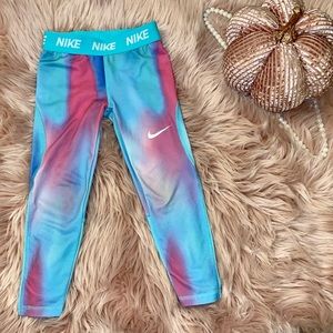 NWT NIKE Watercolor Ombré Dri-Fit Leggings, Size S / 4-5